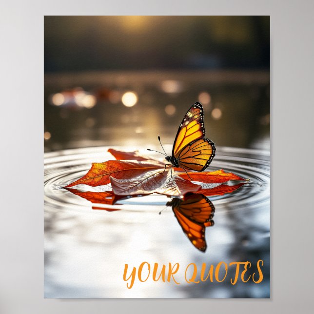 Monarch Butterfly im Herbst Poster (Vorne)