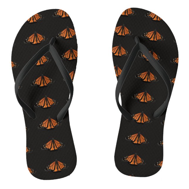 Monarch Butterfly im Schlüssel von Orange Flip Flops (Fußbett)