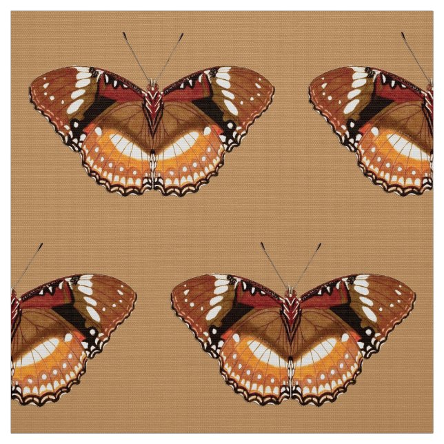 Monarch Butterfly in Brown, Rost und Creme Stoff (Muster)