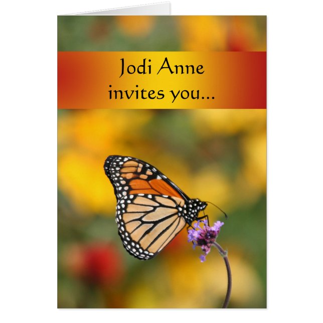Monarch Butterfly-Karte (Vorne)