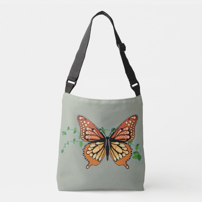 Monarch Butterfly Kristall Tote Tasche (Vorderseite)