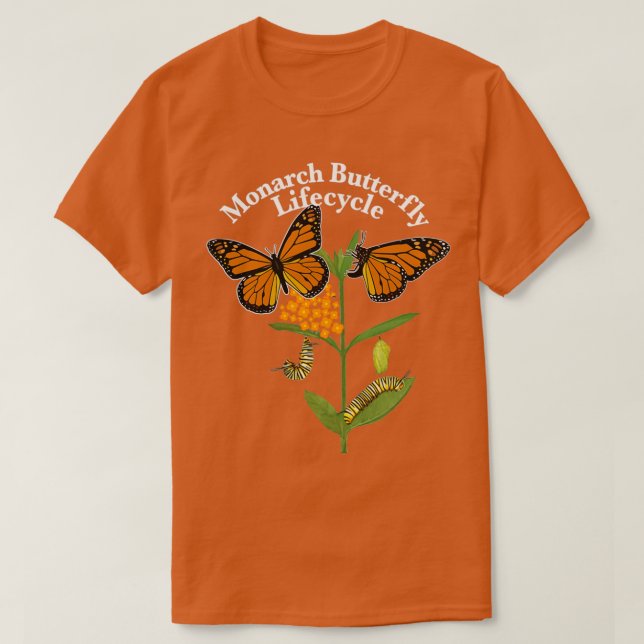 Monarch Butterfly Lebenszyklus des Monarchschmette T-Shirt (Design vorne)