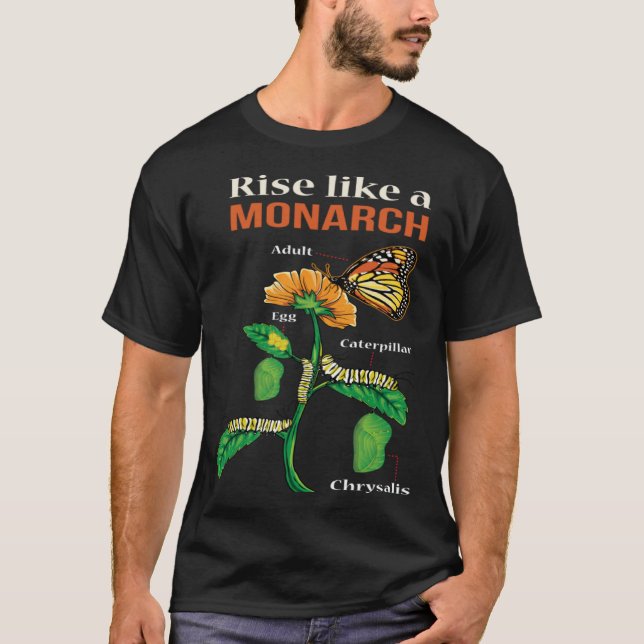 Monarch Butterfly  Lifecycle Metamorphosis T-Shirt (Vorderseite)