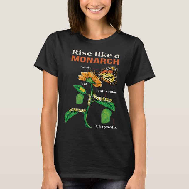 Monarch Butterfly  Lifecycle Metamorphosis T-Shirt (Vorderseite)