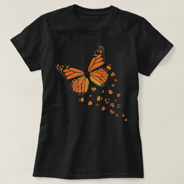 Monarch Butterfly Love Heart T Gift for Women and  T-Shirt (Design vorne)