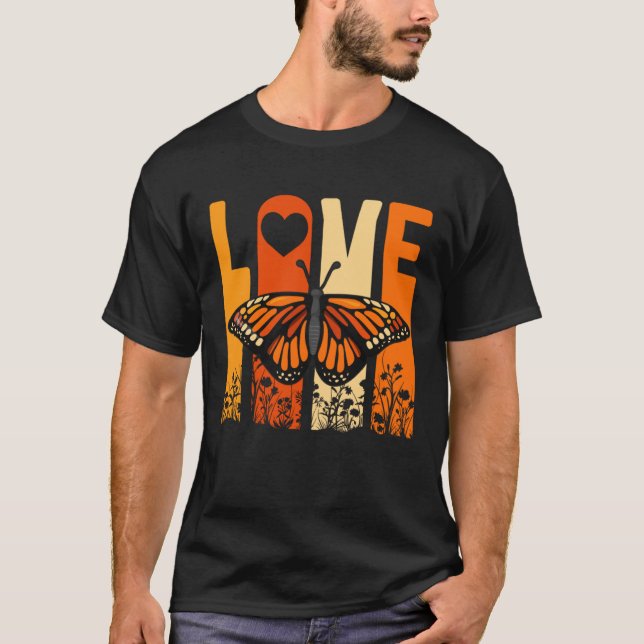 Monarch Butterfly Love Insect Collector Entomologi T-Shirt (Vorderseite)