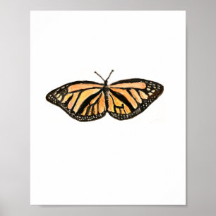 Monarch Butterfly Malerei Silhouette Poster