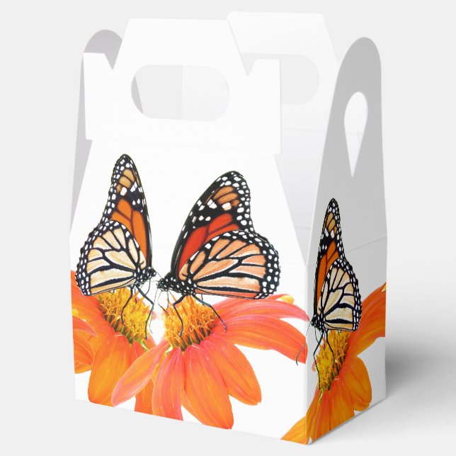 Monarch Butterfly Mexikanische Sonnenblumenblume B Geschenkschachtel (Geöffnet)