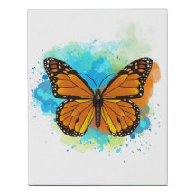 Monarch Butterfly mit explodierenden Farben
