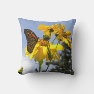 Monarch Butterfly N Sonnenblumen Kissen