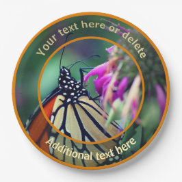 Monarch Butterfly Natur Personalisiertes Party Pappteller