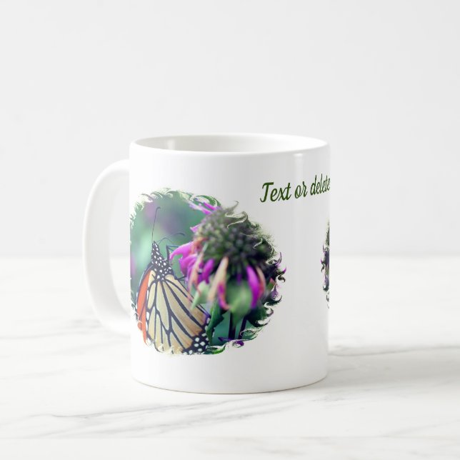 Monarch Butterfly Nature Personalisiert Kaffeetasse (Vorderseite Links)