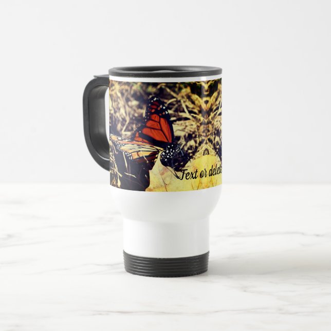 Monarch Butterfly Nature Personalisiert Reisebecher (Vorderseite Links)