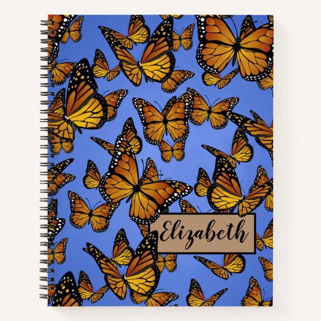 Monarch Butterfly Nature Spiral Notebook Notizbuch (Vorderseite)