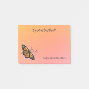 Monarch Butterfly Orange Gold Inspiration Post-it Klebezettel