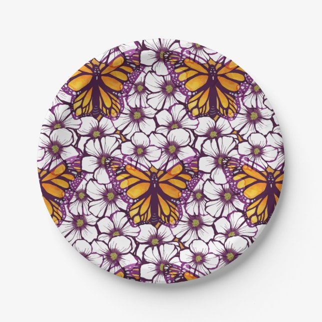 Monarch Butterfly Pappteller (Vorderseite)