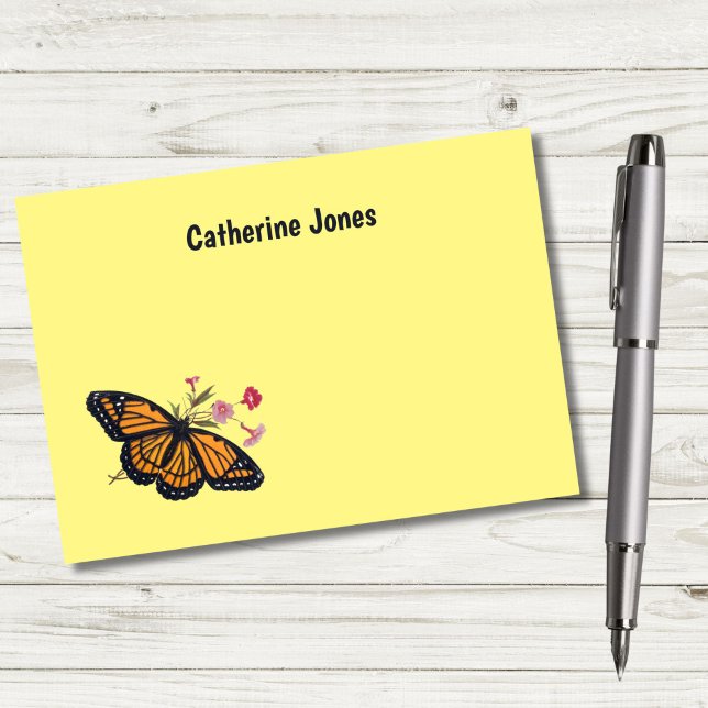 Monarch Butterfly Personalisierte Kinder Post-it Klebezettel (Our beautiful historic Monarch Butterfly can make it a pleasure to jot down notes!)