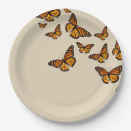 Monarch Butterfly Picnic Party Paper Plates Pappteller