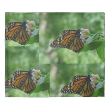 Monarch Butterfly Pink Blume King Duvet