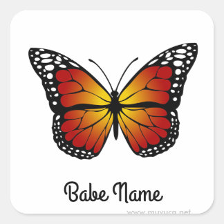 Monarch Butterfly Quadratischer Aufkleber