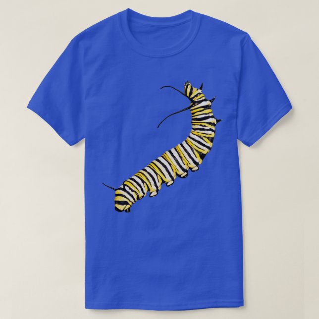 Monarch Butterfly Raupe Danaus plexippus T-Shirt (Design vorne)