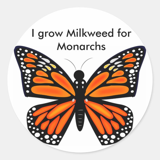 Monarch Butterfly Runder Aufkleber (Vorderseite)