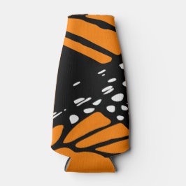 Monarch Butterfly Schwarzweiß-Orange-Adaption Flaschenkühler