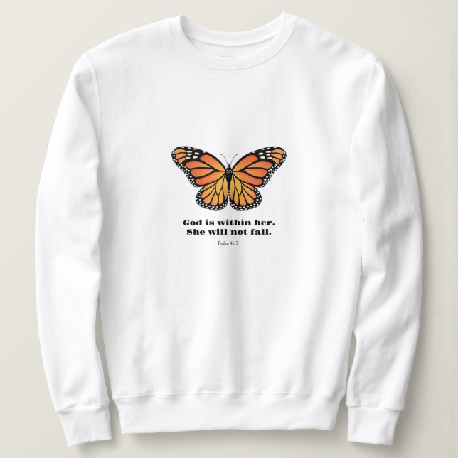 Monarch Butterfly Shirt Gott ist in ihr (Design vorne)