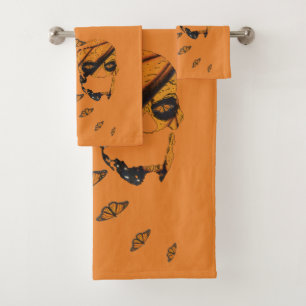 Monarch Butterfly Skulls Set Handtuch Kunst Wohnge