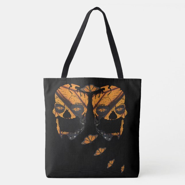 Monarch Butterfly Skulls Tote Bag (Vorderseite)