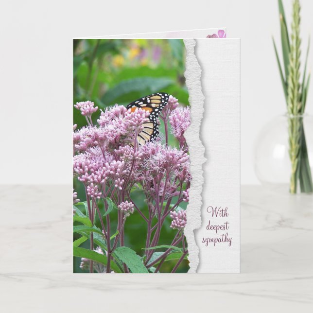 Monarch Butterfly Sympathy Card Karte (Vorderseite)