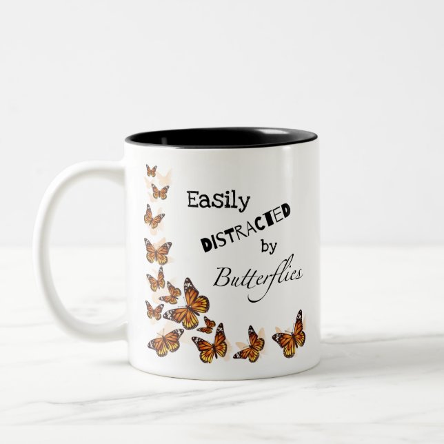 Monarch Butterfly-Tasse Zweifarbige Tasse (Links)