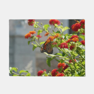 Monarch Butterfly über den Roten Schmetterling Bus Fußmatte