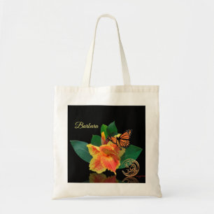 Monarch Butterfly und Canna Lily Tasche