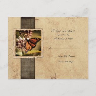 Monarch Butterfly Vintage Hochzeit UAWG RSVP Karte