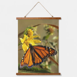Monarch Butterfly Wandteppich Mit Holzrahmen