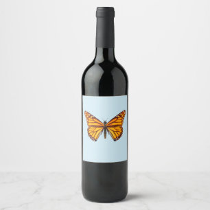 Monarch Butterfly Weinetikett