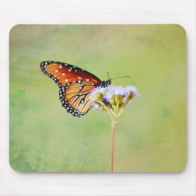 Monarch Butterfly Wildblume Art Mouse Pad Mousepad (Vorne)