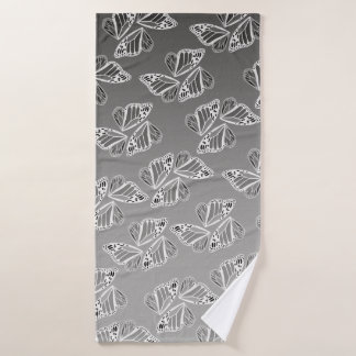 Monarch Butterfly Wings Ombre Warm Monochrome Badhandtuch Set