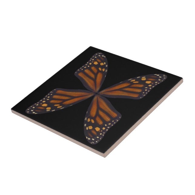 Monarch Butterfly Wings Pattern Fliese (Seite)