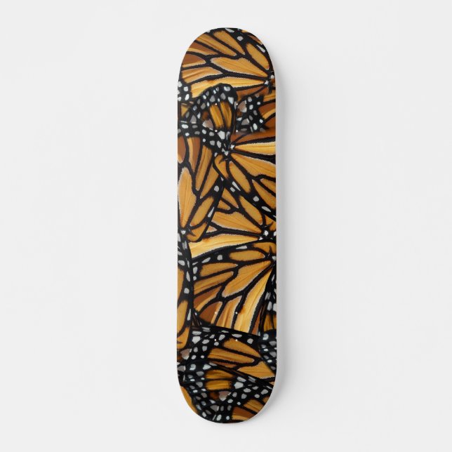 Monarch Butterfly Wings Pattern Skateboard (Vorne)