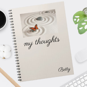 Monarch Butterfly Zen Garden Notebook 6,5 x 8,75 Notizblock