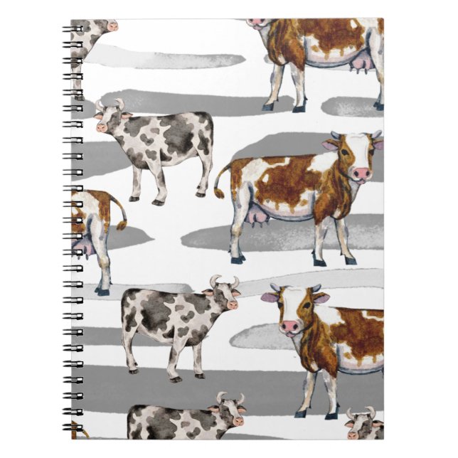 Monarch Cow Black  Fur  Notizblock (Vorderseite)