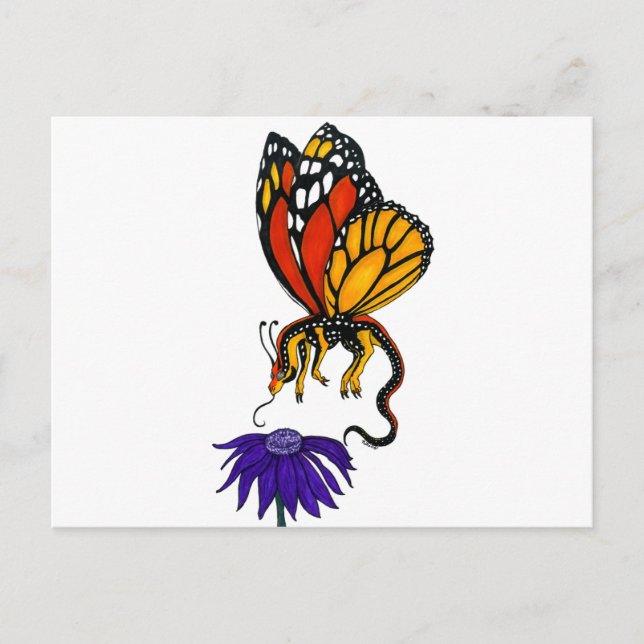 Monarch Dragon Fairy Postkarte (Vorderseite)