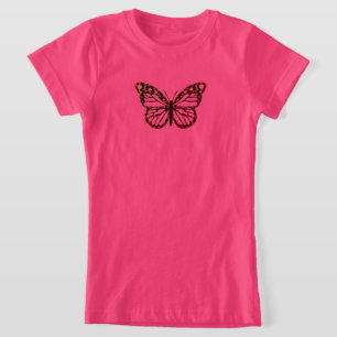 Monarch-Falter-Design - Mädchen Fein-Jersey-T-Shir T-Shirt