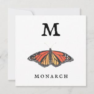 Monarch-Flachgrüßkarte "M" Karte