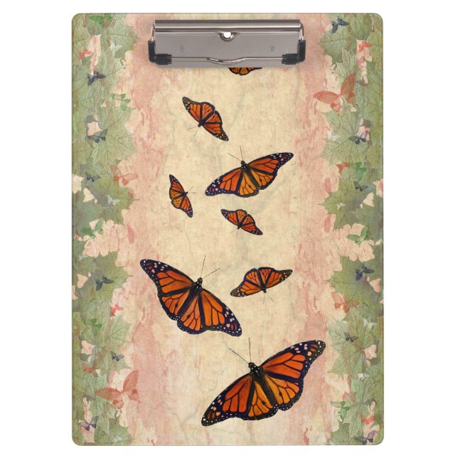 Monarch Garden Clipboard Klemmbrett (Vorderseite)