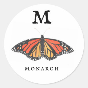 Monarch "M" Runder Aufkleber