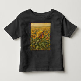 Monarch mit Sonnenblumen Kleinkind T-shirt