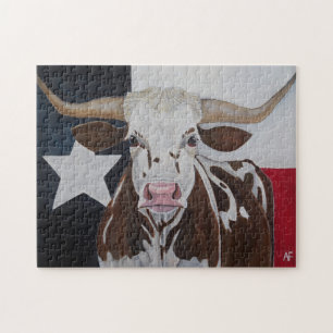 Monarch of the Rangeland Gemälde von Alfred Fox Puzzle